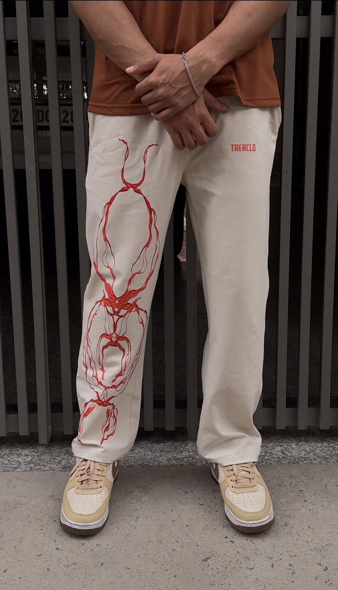 Beige Straight Fit Pants | Streetwear Pants