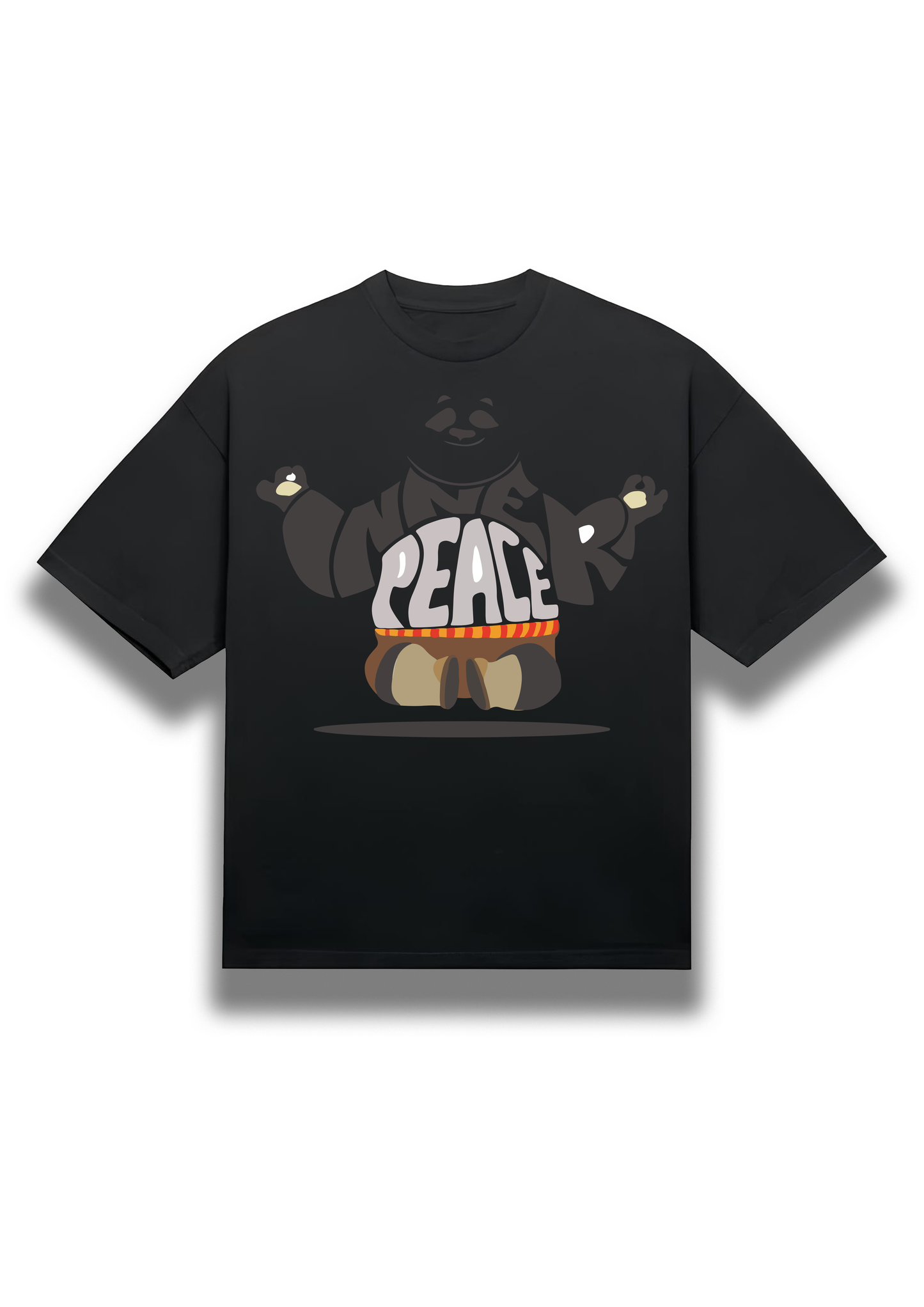 Inner peace cute panda print tshirt | Oversized Fit unisex TShirt