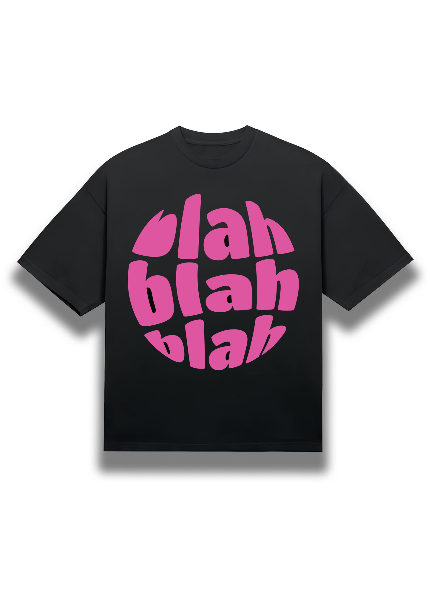 BLACK OVERSIZED PRINTED TSHIRTS