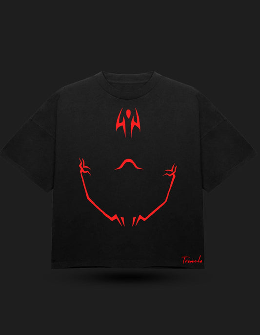 Sukuna Face Tattoo Tshirt | Oversized Tshirt | Anime Tshirt Collection