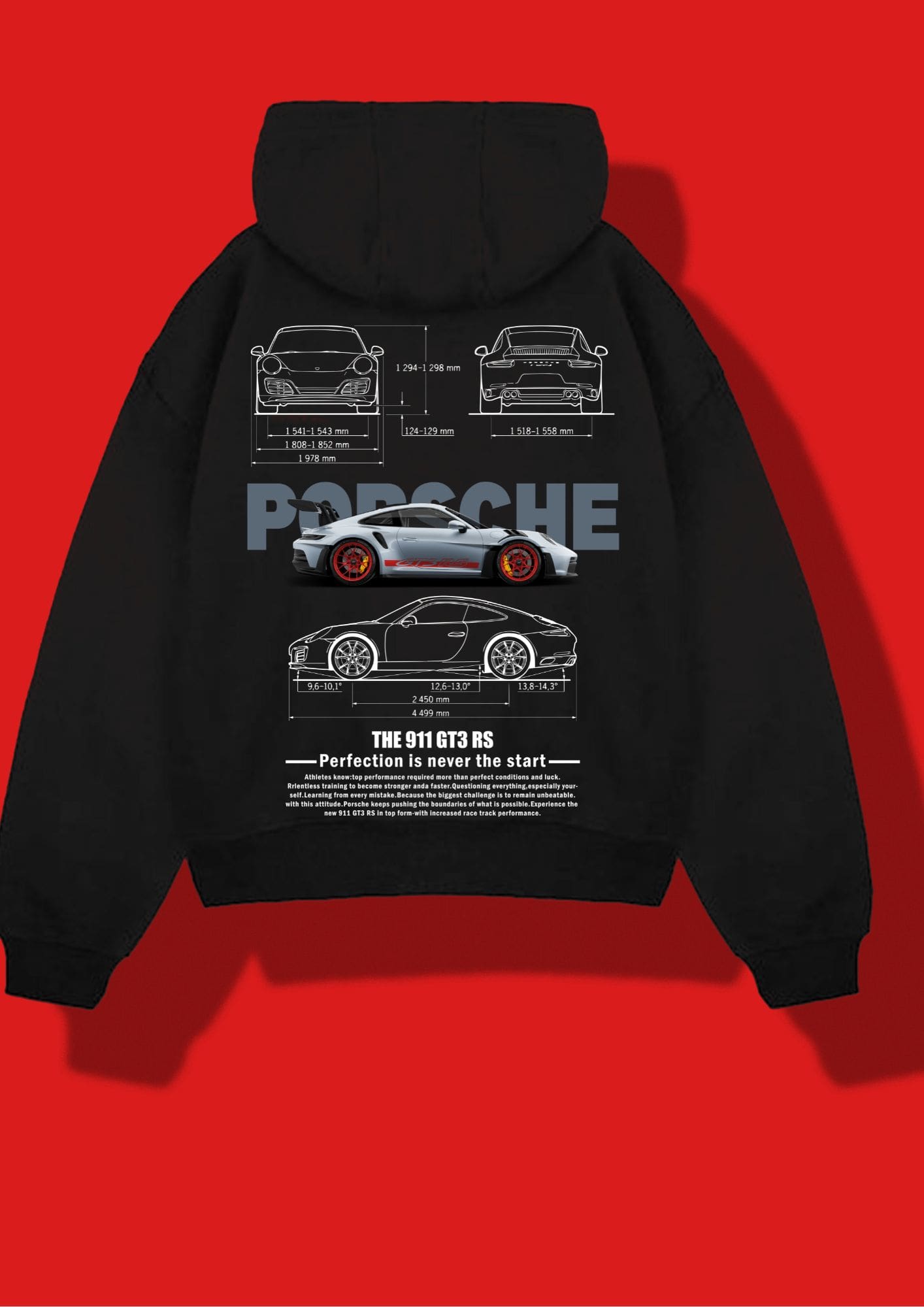 PORSCHE 911 GT3 RS HOODIE | OVERSIZED HOODIE | PREMIUM HOODIES