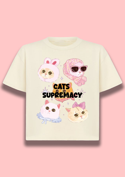 Cats Supremacy Tshirt | Oversized Tshirt for Women