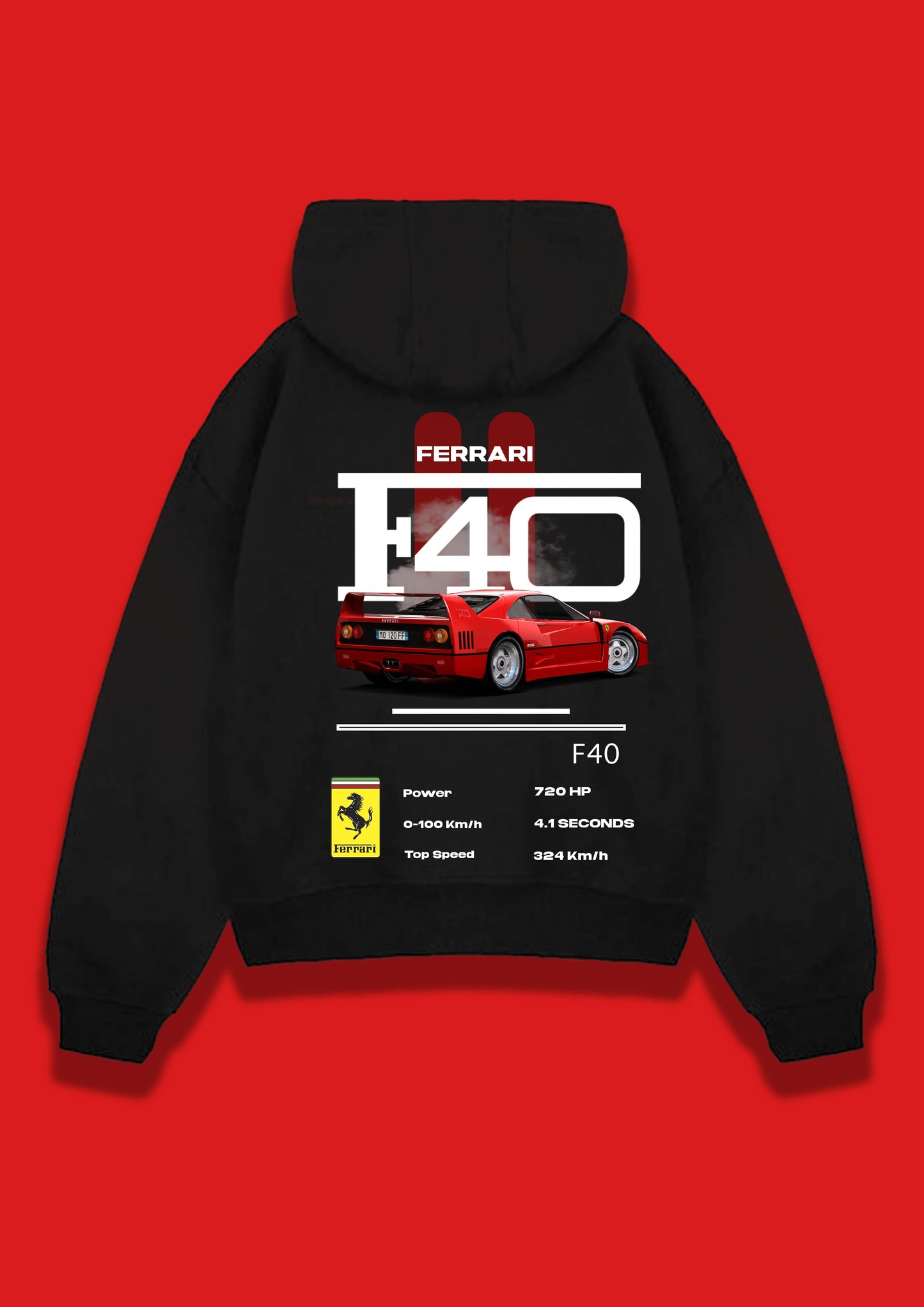 CAR HOODIES | FERRARI F40 HOODIE | OVERSIZED HOODIES | HOT SELLING HOODIES | FERRARI HOODIES