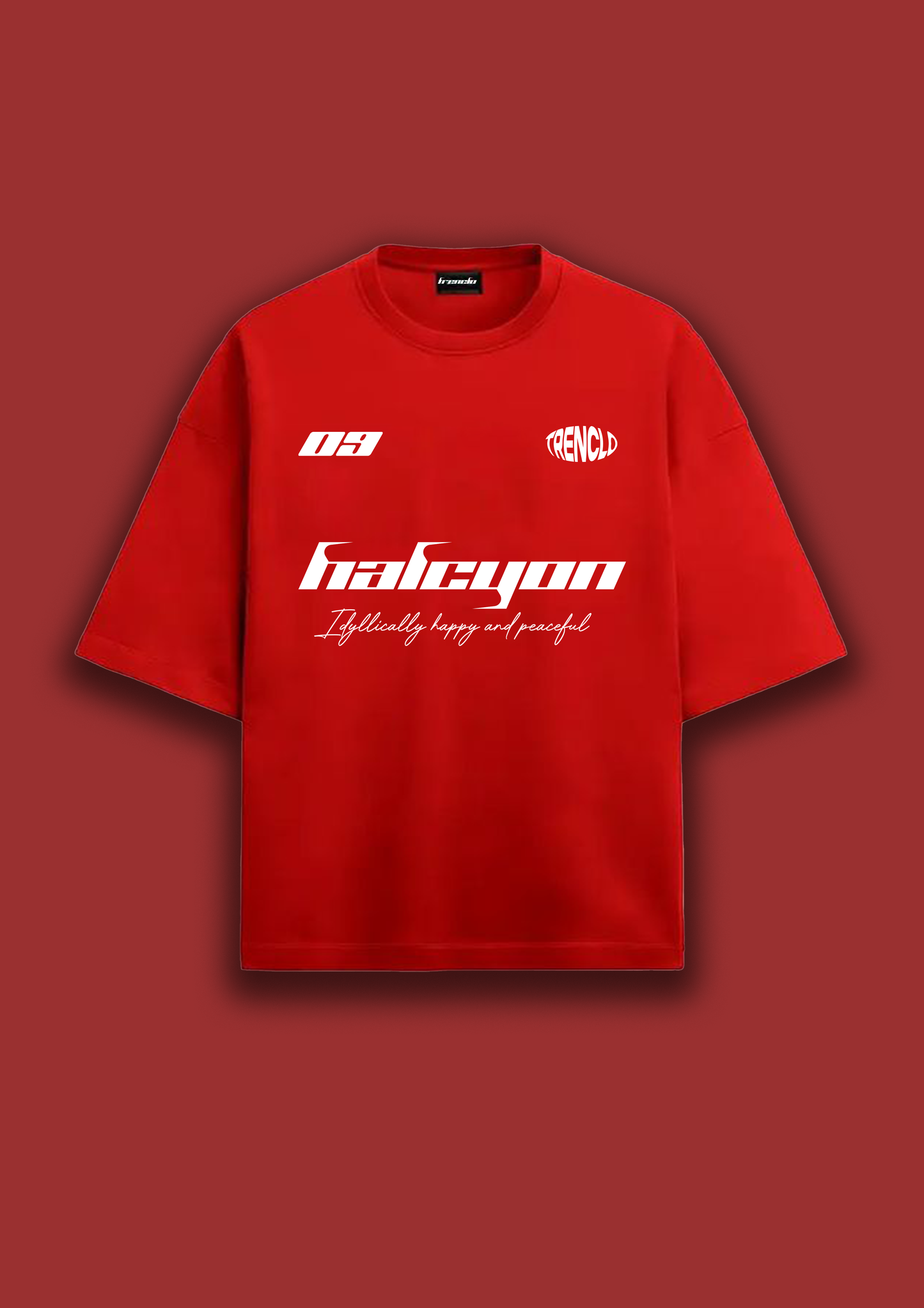 Halcyon Drop | Oversized Tshirts | Red Oversized Tshirts