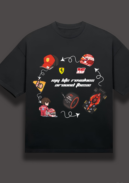 Charles Leclerc Oversized Tshirts | Formula One Tshirts | F1 Tshirts