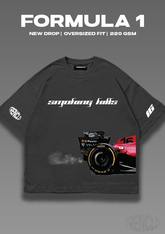 F1 TSHIRT FORMULA ONE RACING T-SHIRT HOT SELLER (OVERSIZED) Charles Leclerc Edition