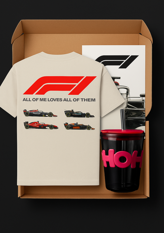 F1 Box Collection – Premium T-Shirt, Poster & Tumbler Combo | f1 gifting range