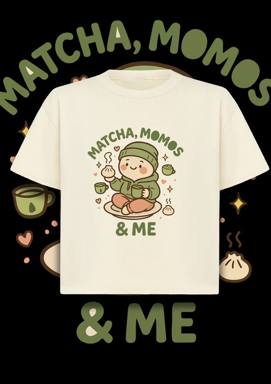 Tshirt oversized Matcha Lovers | Food printed Tshirts for Rakshabandhan