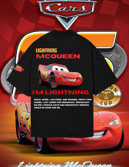 Lightning Mcqueen Tshirt | Oversized Tshirt | Cars Tshirt | Cars Edition